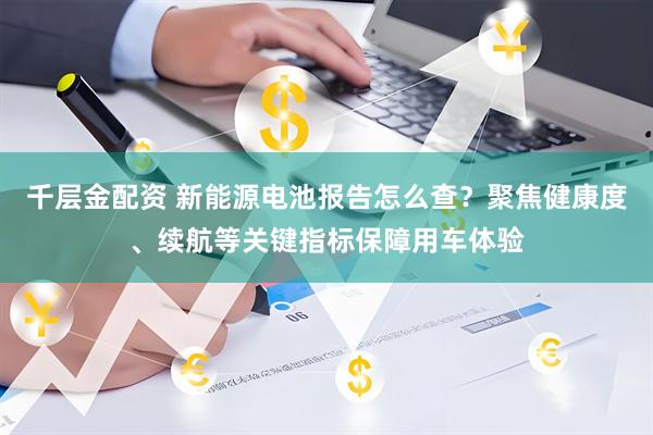 千层金配资 新能源电池报告怎么查？聚焦健康度、续航等关键指标保障用车体验